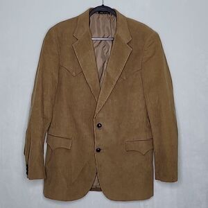 Vintage Sheplers Western Corduroy Blazer Jacket Size 42L